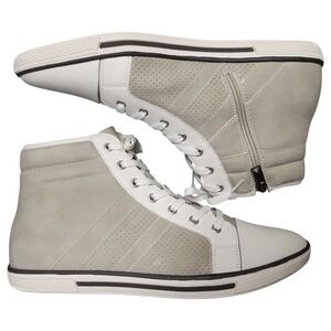 Kenneth Cole Reaction Center High Top Sneakers Mens US 9.5M Gray White Lace Up